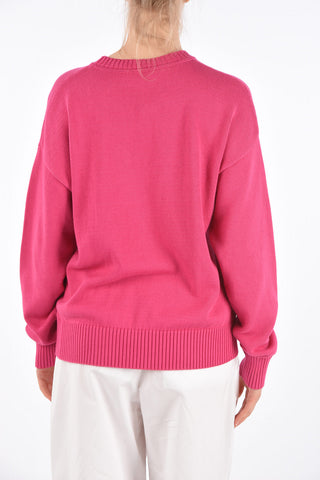 maglia girocollo ricamata