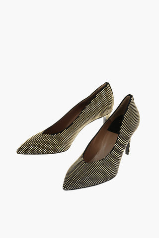 Décolleté VIVETTE in pelle con strass 8 cm