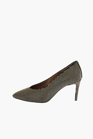 Décolleté VIVETTE in pelle con strass 8 cm