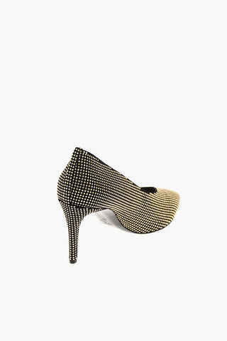 Décolleté VIVETTE in pelle con strass 8 cm
