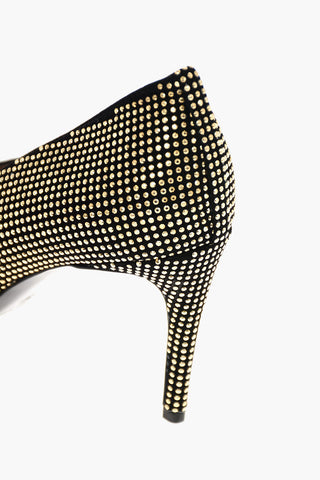 Décolleté VIVETTE in pelle con strass 8 cm