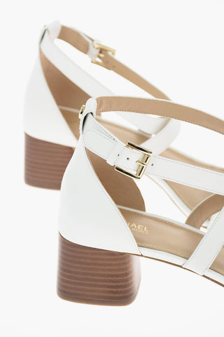 5 cm leather Ankle-strap sandals