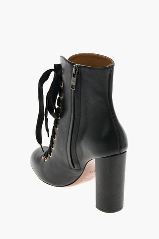 10 cm leather High heel ankle boots