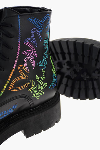 JESSIE WESTERN Anfibi RAINBOW in ecopelle