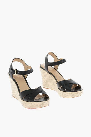 10cm leather SUZETTE Wedge slingbacks