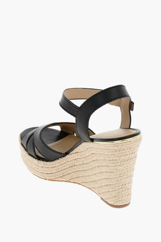 10cm leather SUZETTE Wedge slingbacks