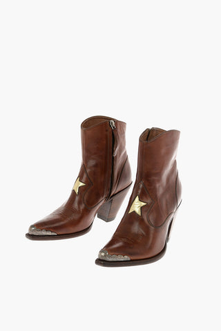 9cm leather NORA Western boots