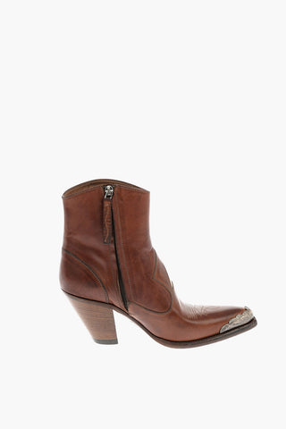 9cm leather NORA Western boots
