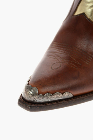 9cm leather NORA Western boots