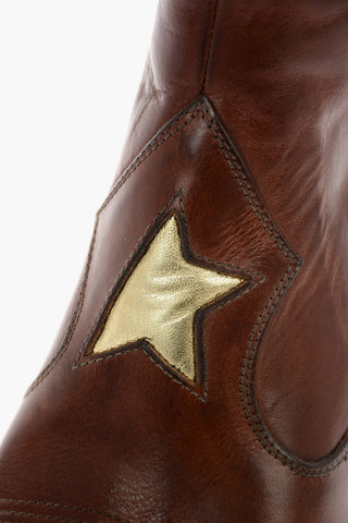 9cm leather NORA Western boots