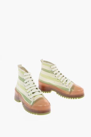 Striped fabric High-top Sneakers