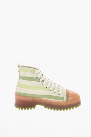 Striped fabric High-top Sneakers