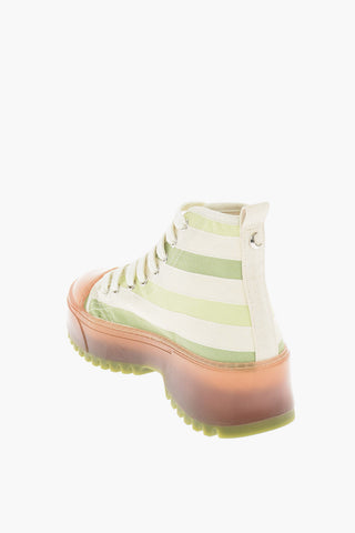 Striped fabric High-top Sneakers