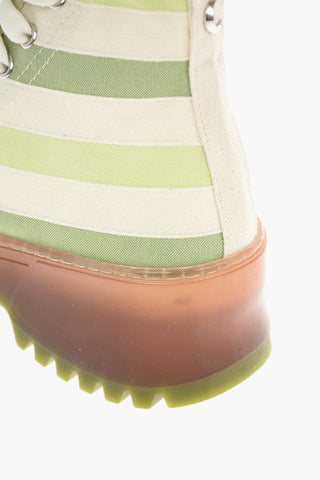 Striped fabric High-top Sneakers