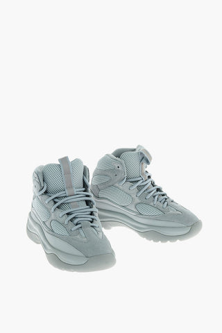 SEASON 7 Leather and fabric High-top Sneakers