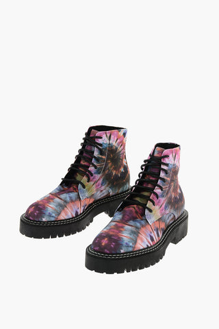 Anfibi in tessutto effetto tie dye