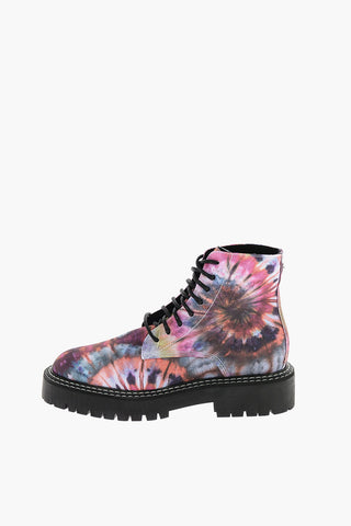 Anfibi in tessutto effetto tie dye