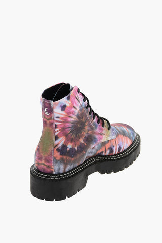Anfibi in tessutto effetto tie dye