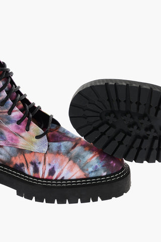 Anfibi in tessutto effetto tie dye