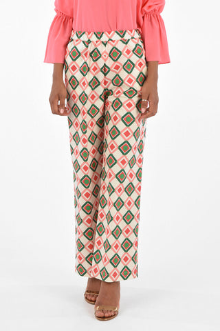 Pantaloni a Vita Alta Stampati 