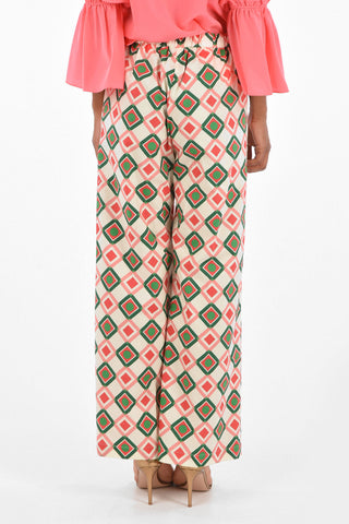 Pantaloni a Vita Alta Stampati 