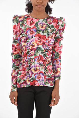 Stretch Silk Floral Printed Top