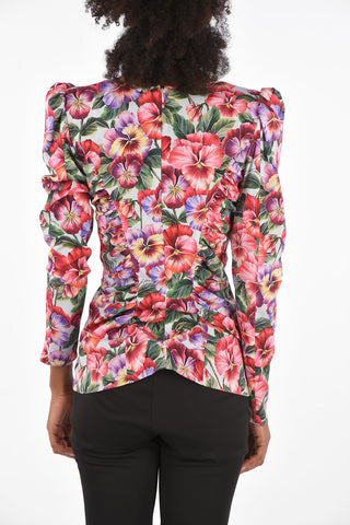 Stretch Silk Floral Printed Top