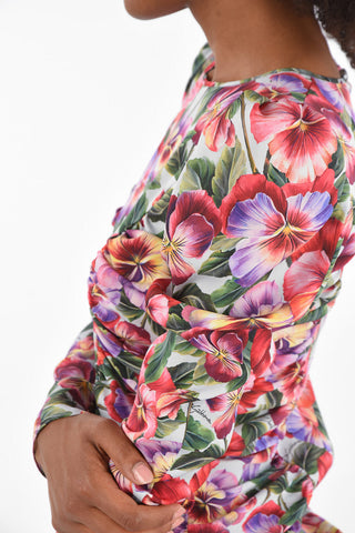 Stretch Silk Floral Printed Top