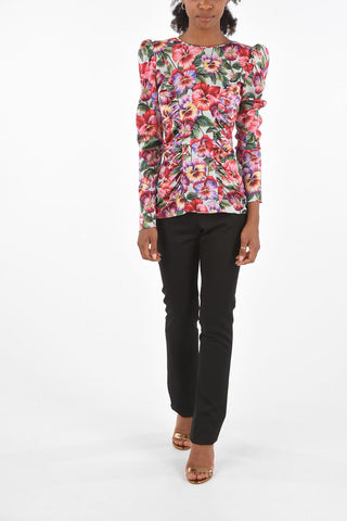 Stretch Silk Floral Printed Top
