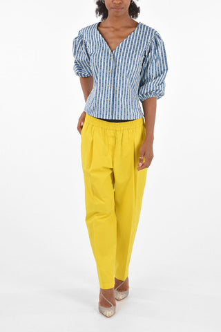 Pantaloni a Una Pince con Elastico in Vita 