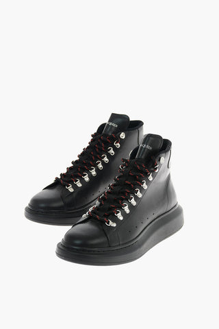 leather High-top Sneakers