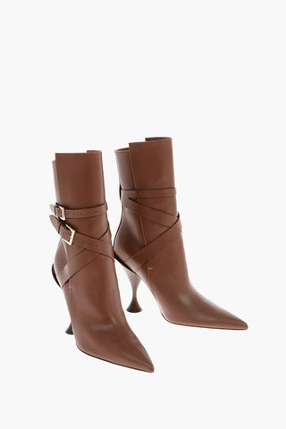 11 cm leather HADFIELD Point Toe High heel ankle boots