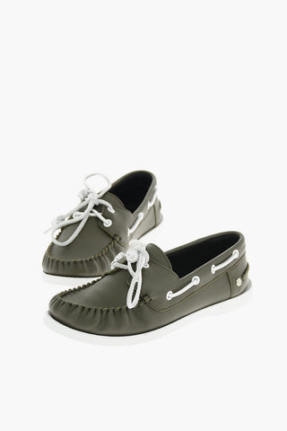 leather boat deck shoes