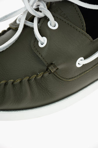 leather boat deck shoes