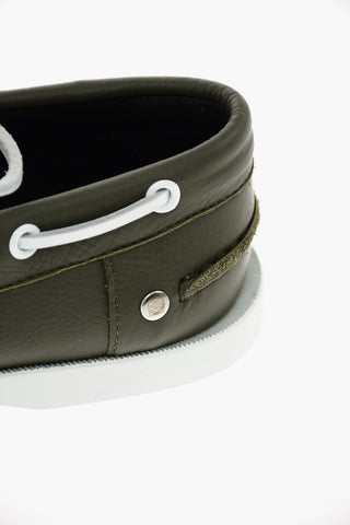 leather boat deck shoes