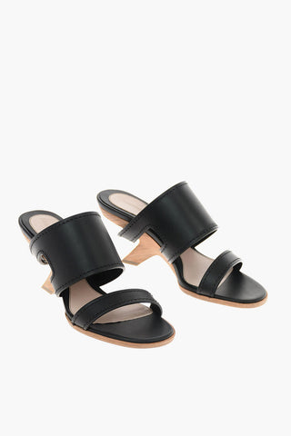 9 cm leather Mules