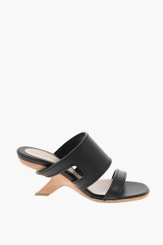 9 cm leather Mules