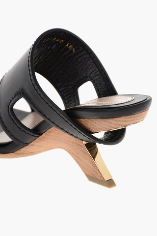 9 cm leather Mules