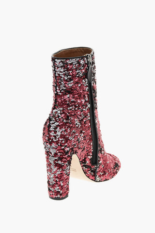 11 cm sequined High heel ankle boots