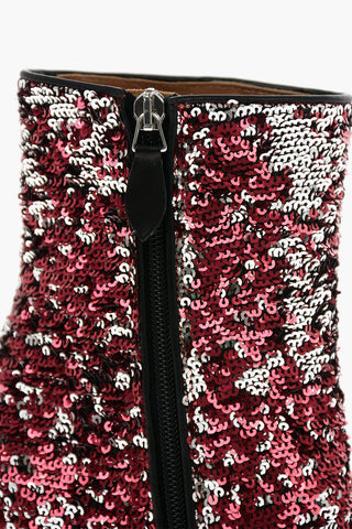 11 cm sequined High heel ankle boots