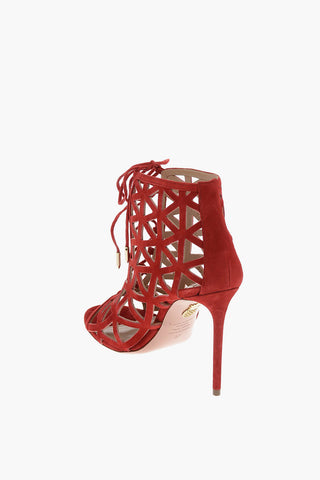 10cm suede leather GRAPHISTE Cut-out heels