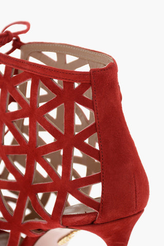 10cm suede leather GRAPHISTE Cut-out heels