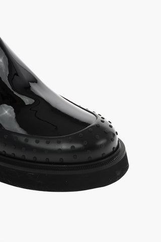 Patent leather Chelsea boots