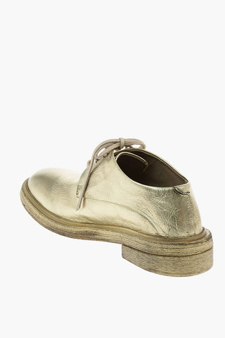 BEST+ metallic leather Derby shoes