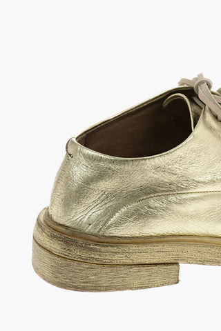 BEST+ metallic leather Derby shoes