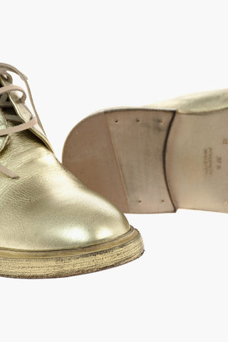BEST+ metallic leather Derby shoes