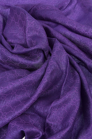 Silk and Wool Glittered Foulard