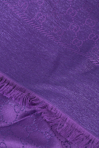 Silk and Wool Glittered Foulard