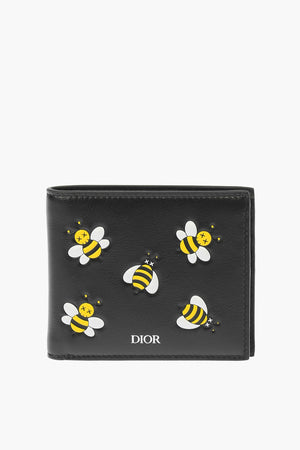Bee Printed Leather Wallet