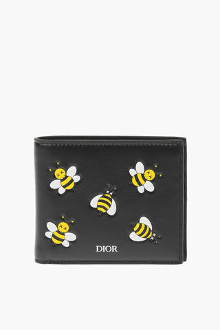 Bee Printed Leather Wallet